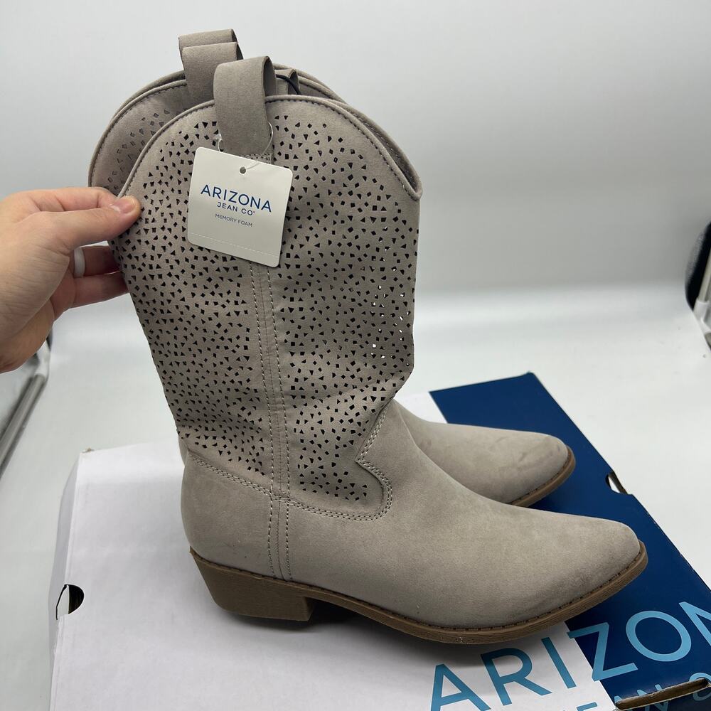 Arizona Jean Co Womens Western Heel Booties Brown Boots Size 7.5